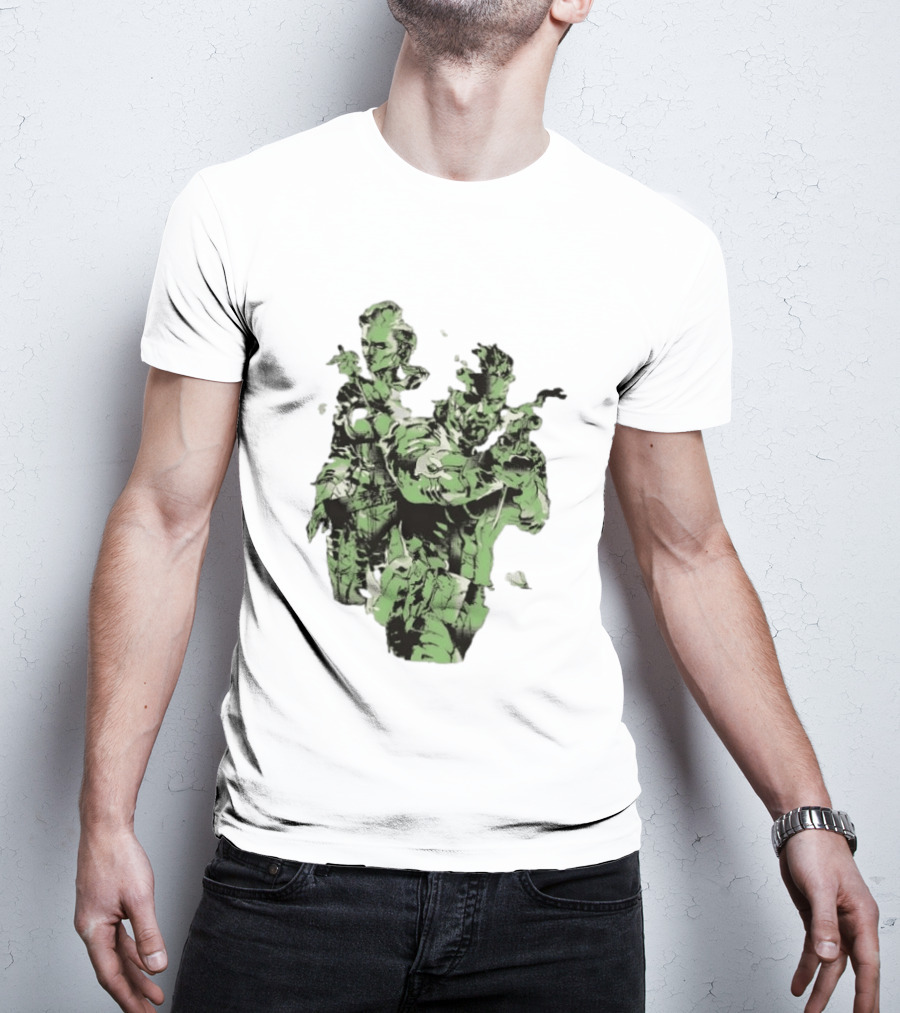 Naked Snake And The Boss Metal Solid 3 Snake Eater Iconic Duo Camouflage T-Shirt