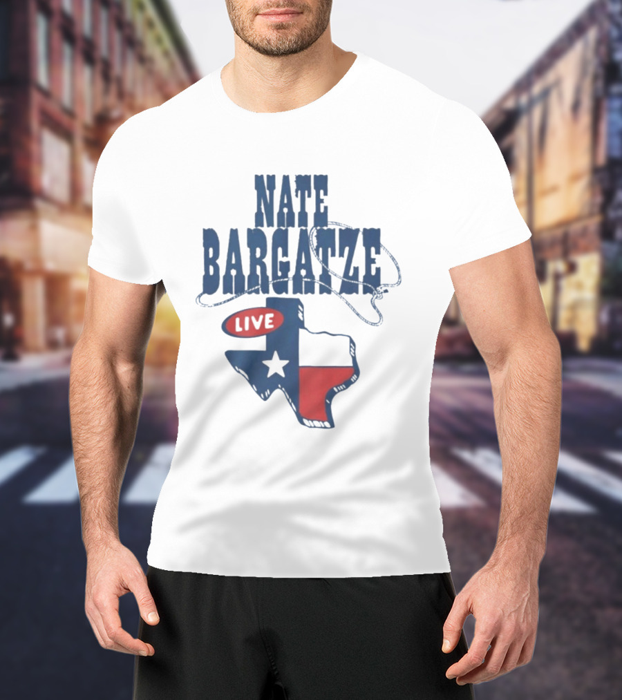 Nate Bargatze Texas Live Comedy Tour Red Blue State Star T-Shirt