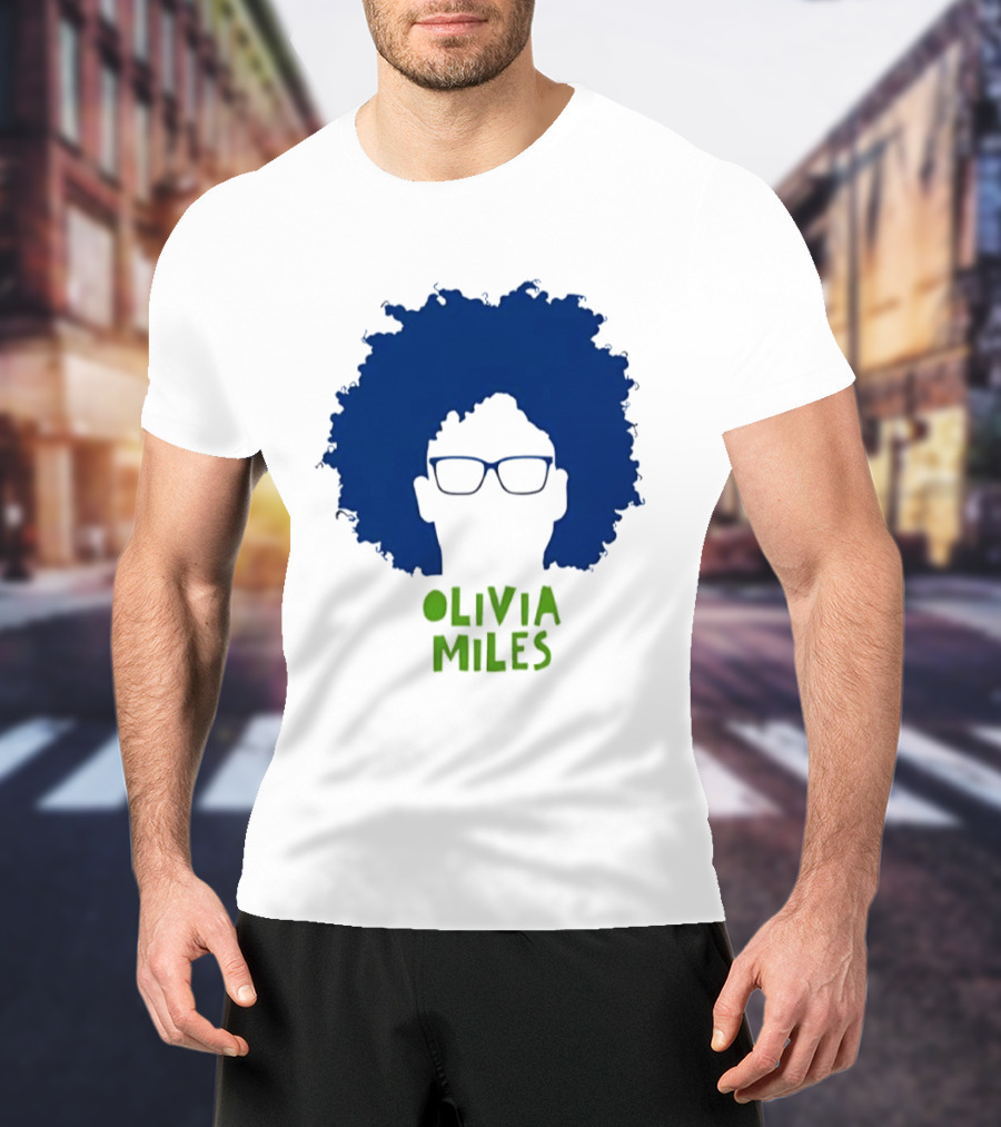 Olivia Miles Minnesota Lynx Fan Tribute Blue Afro Glasses T-Shirt