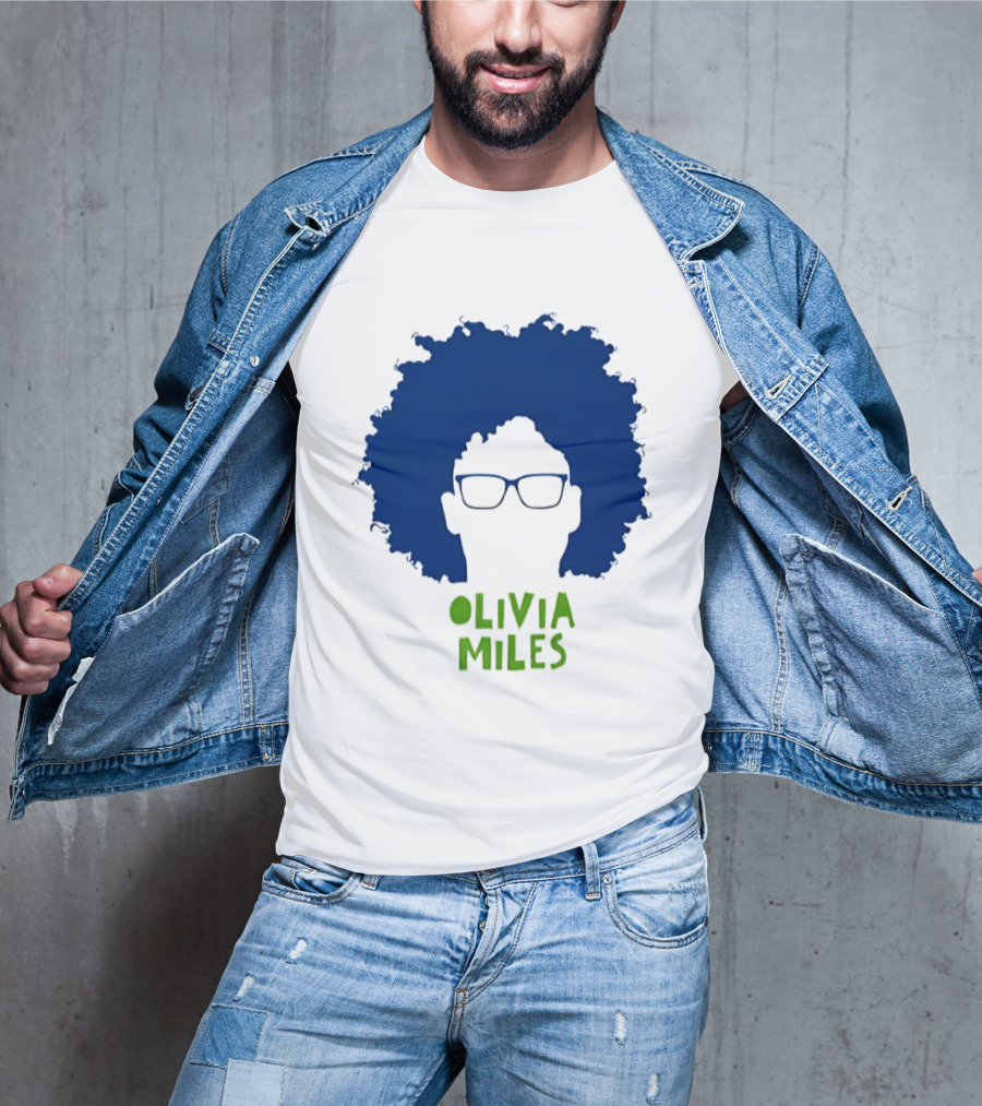 Olivia Miles Minnesota Lynx Fan Tribute Blue Afro Glasses T-Shirt