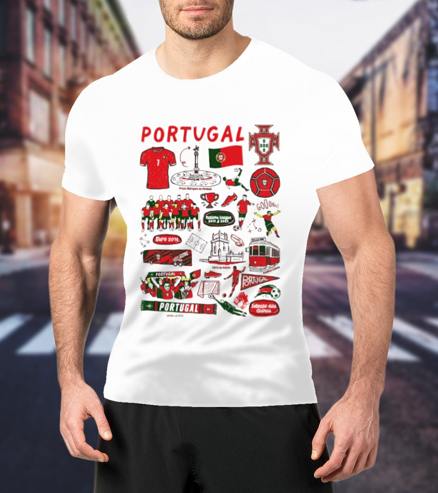 Portugal Football Team Seleção Das Quinas Euro 2016 Nations League Crest T-Shirt