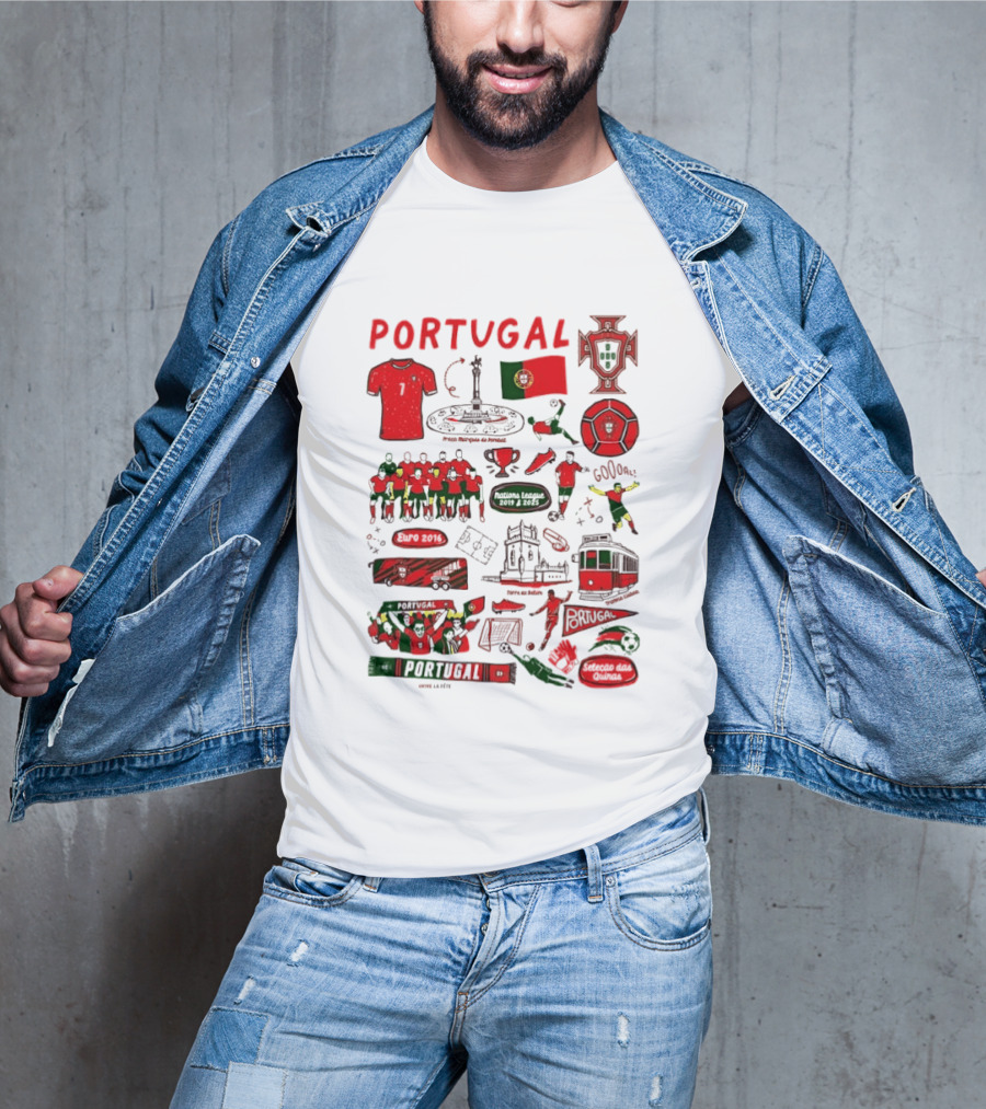 Portugal Football Team Seleção Das Quinas Euro 2016 Nations League Crest T-Shirt