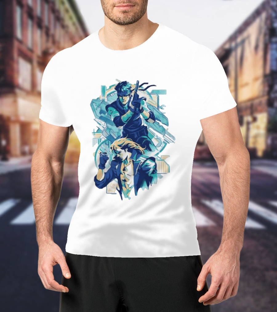 Solid Snake Frank Jaeger Tactical Espionage Metal Action T-Shirt