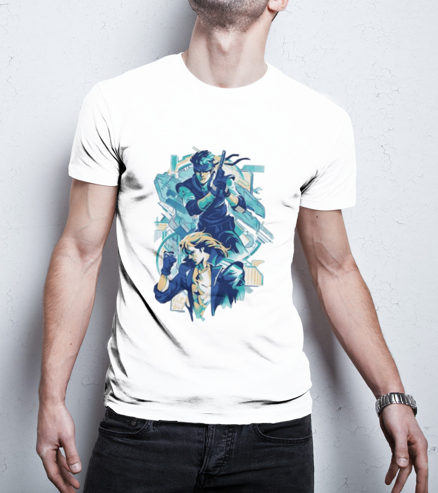 Solid Snake Frank Jaeger Tactical Espionage Metal Action T-Shirt