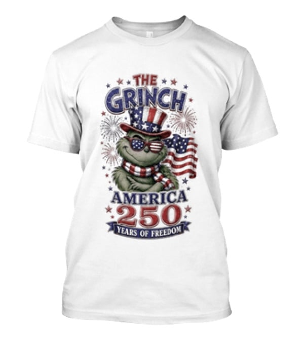 The Grinch America Celebrating 250 Years Of Freedom With Patriotic T-Shirt
