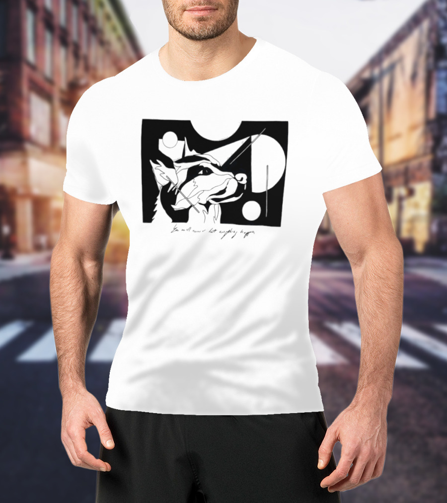 Wolf You Will Never Let Anything Happen Abstract Art Geometric Shapes T-Shirt