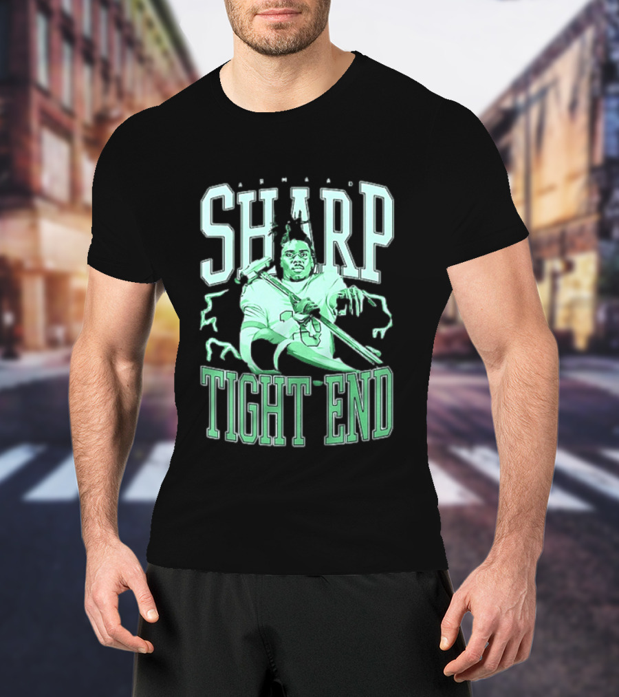 Armaad Sharp Football Player Graphic With Hammer And Electric Aura T-Shirt