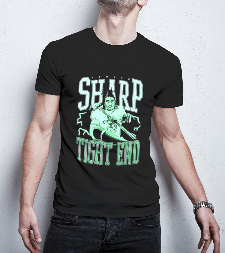 Armaad Sharp Football Player Graphic With Hammer And Electric Aura T-Shirt