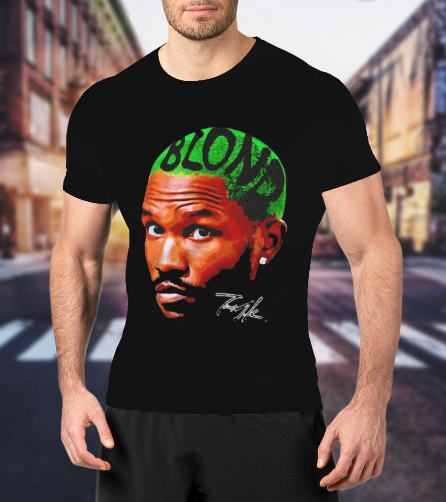 Frank Ocean Blond Album Cover Green Hair R&B Music T-Shirt