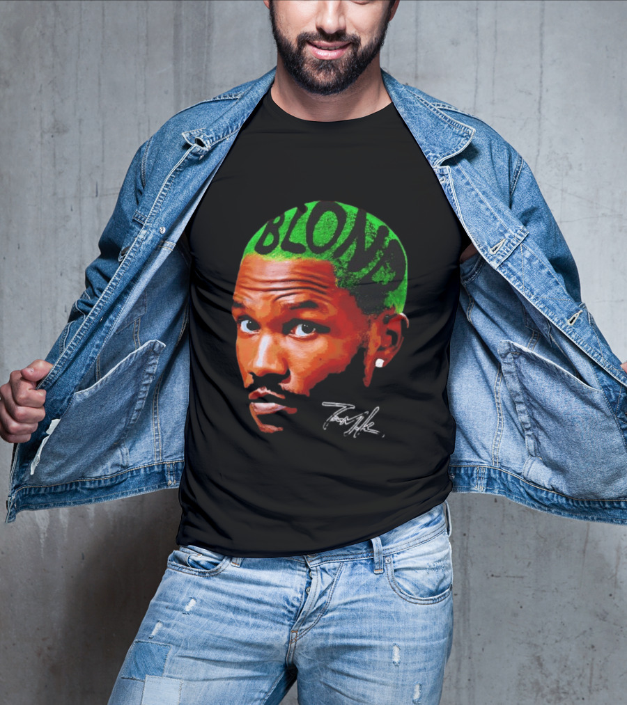 Frank Ocean Blond Album Cover Green Hair R&B Music T-Shirt