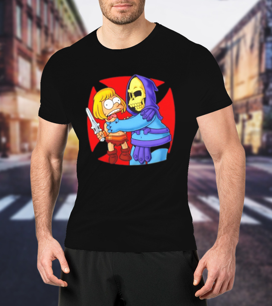 He Man Skeletor Masters Of The Universe Bart Simpson Mashup T-Shirt