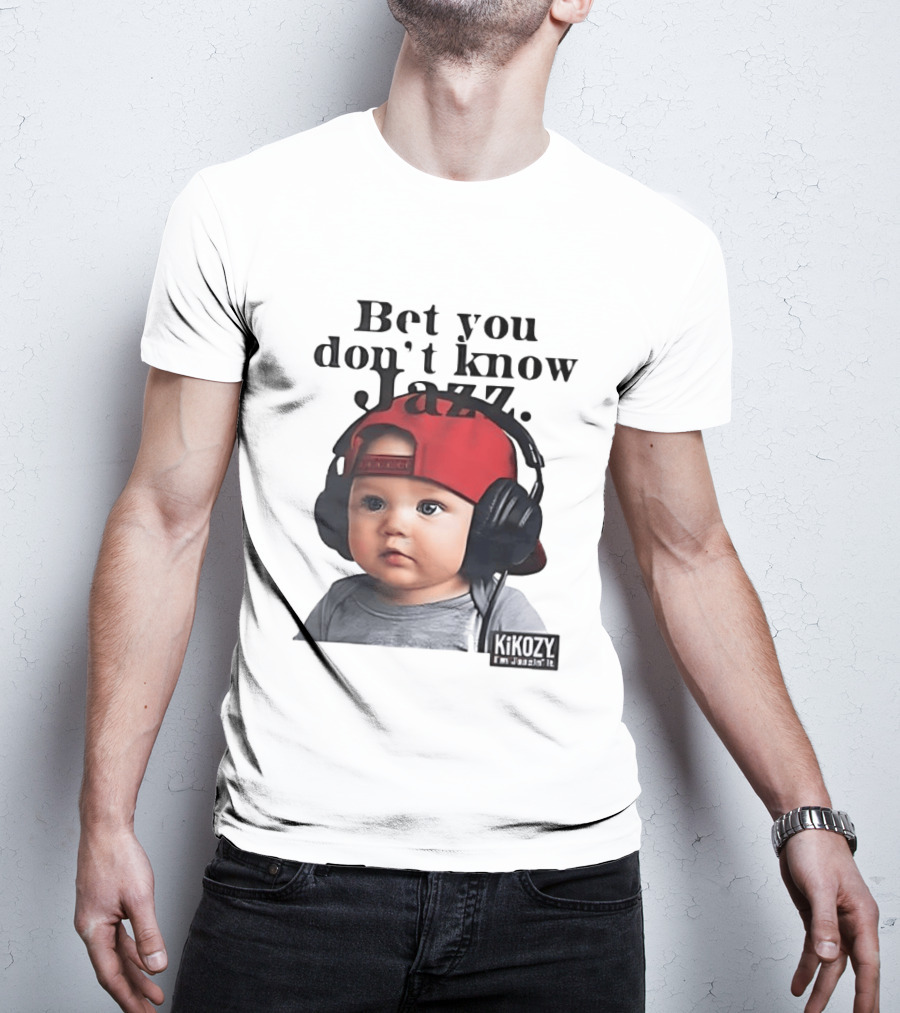 Bet You Don't Know Jazz Baby Headphones Red Cap KiKozy T-Shirt