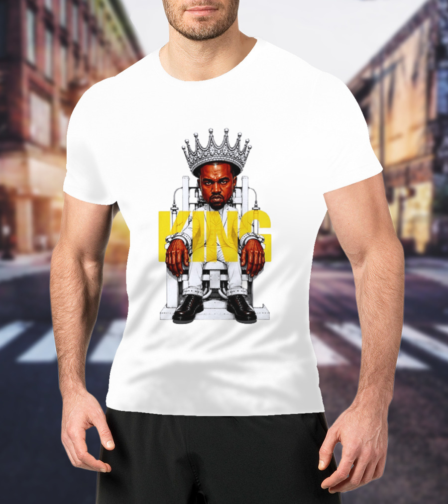 Kanye West King Chair Illustration With Crown T-Shirt