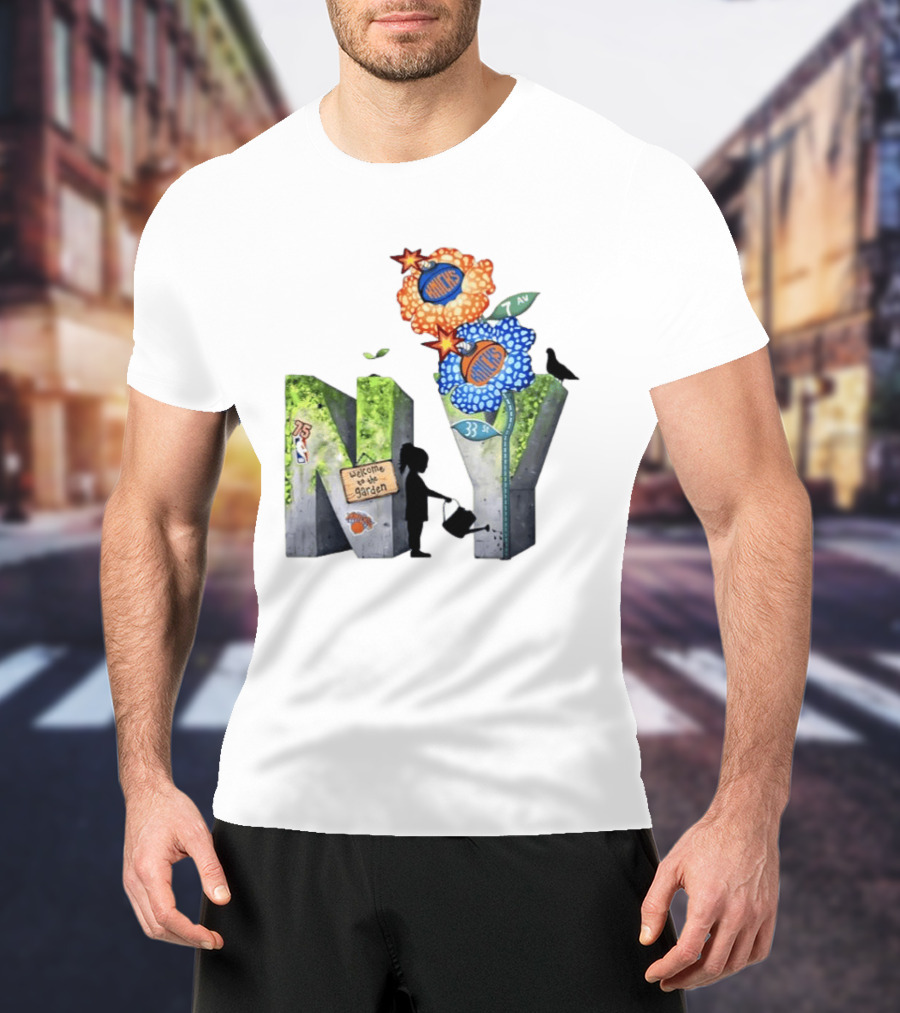 New York Knicks Welcome To The Garden 75th Anniversary 33 Seventh Avenue T-Shirt