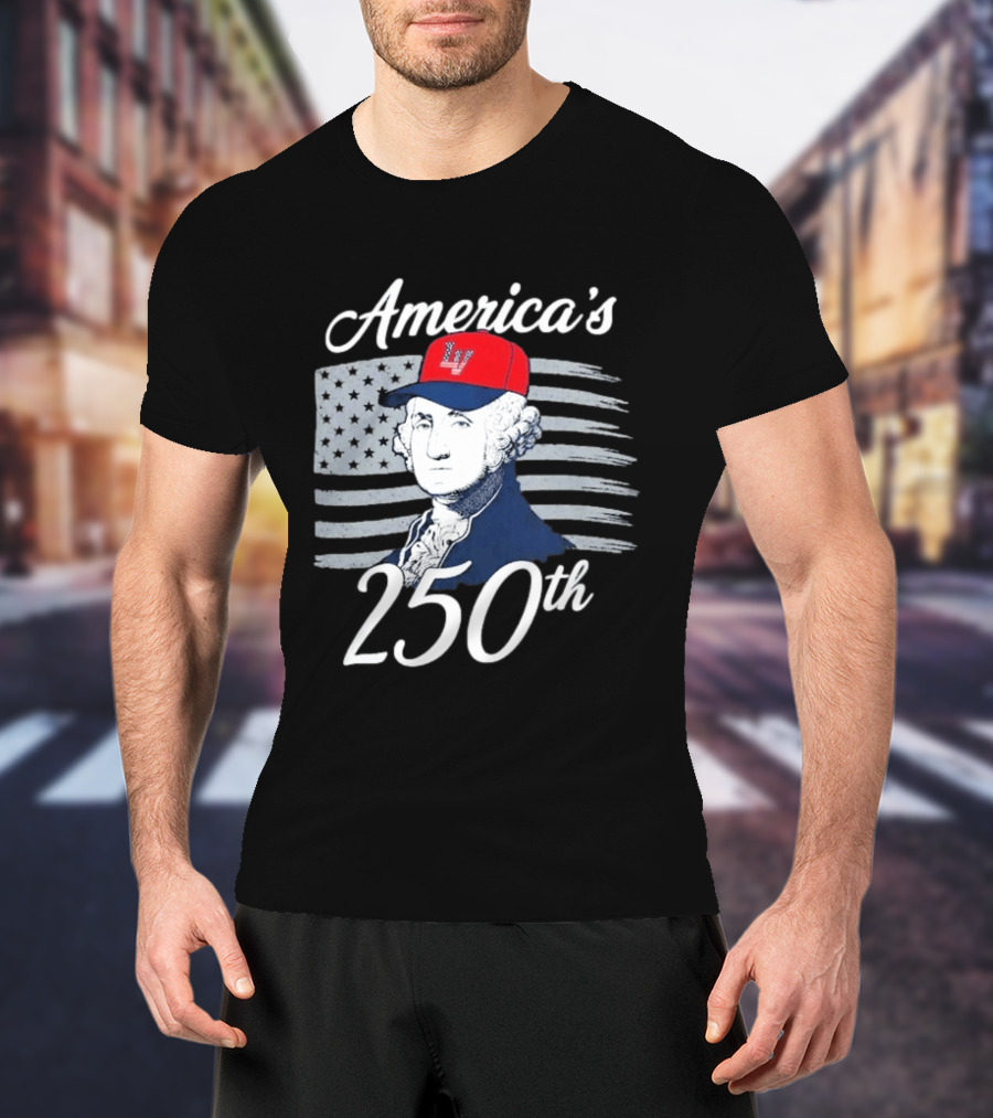 Las Vegas Aviators America's 250th George Washington LV Cap Navy T-Shirt