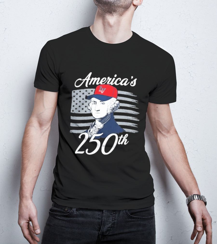 Las Vegas Aviators America's 250th George Washington LV Cap Navy T-Shirt