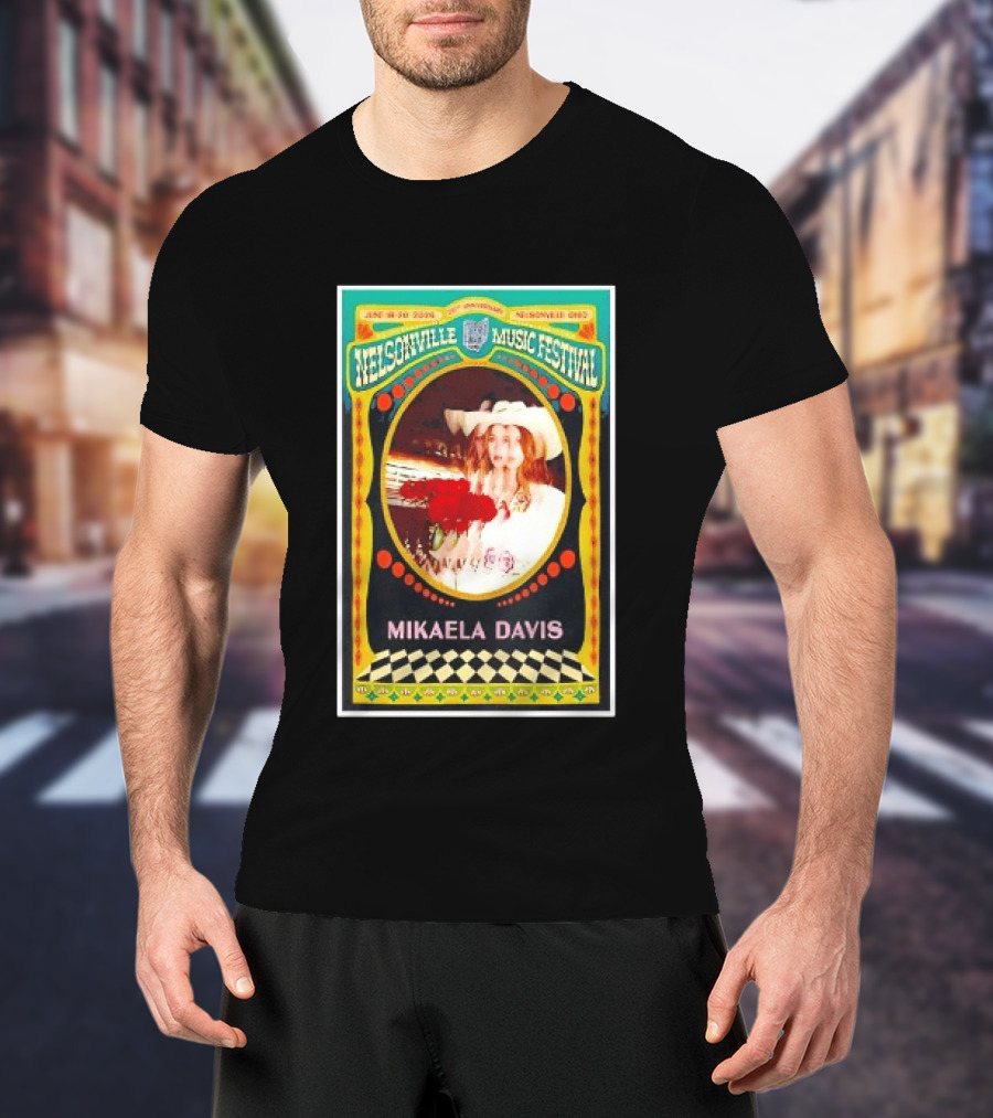 Nelsonville Music Festival 20th Anniversary Mikaela Davis June 18 21 2026 Nelsonville Ohio T-Shirt