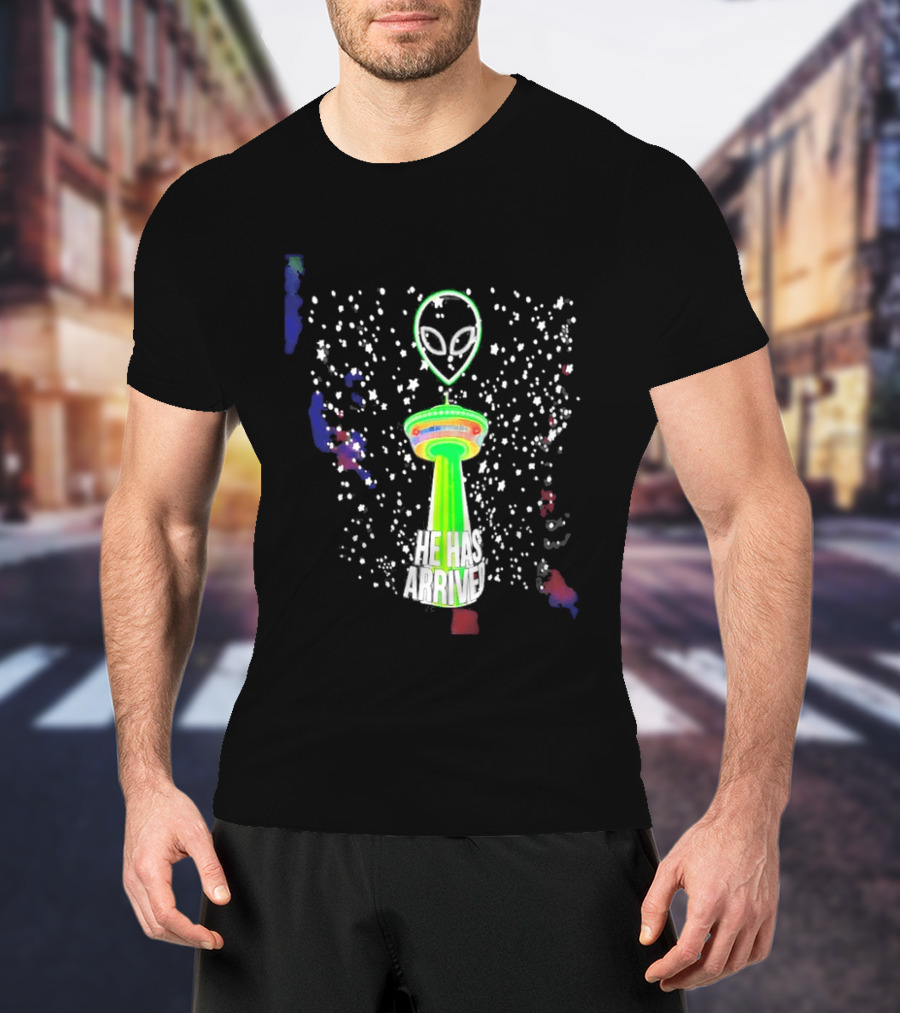 Wemby Spurs Alien He Has Arrived San Antonio Tower NBA Spurs T-Shirt