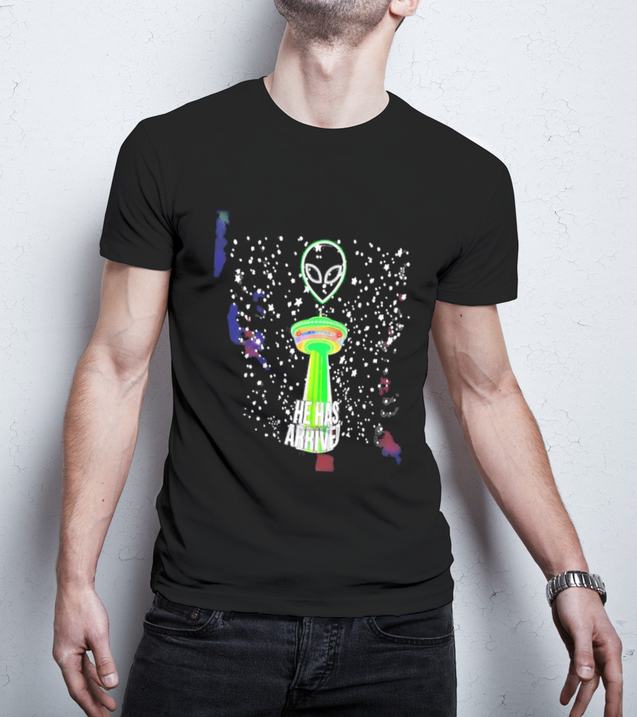 Wemby Spurs Alien He Has Arrived San Antonio Tower NBA Spurs T-Shirt