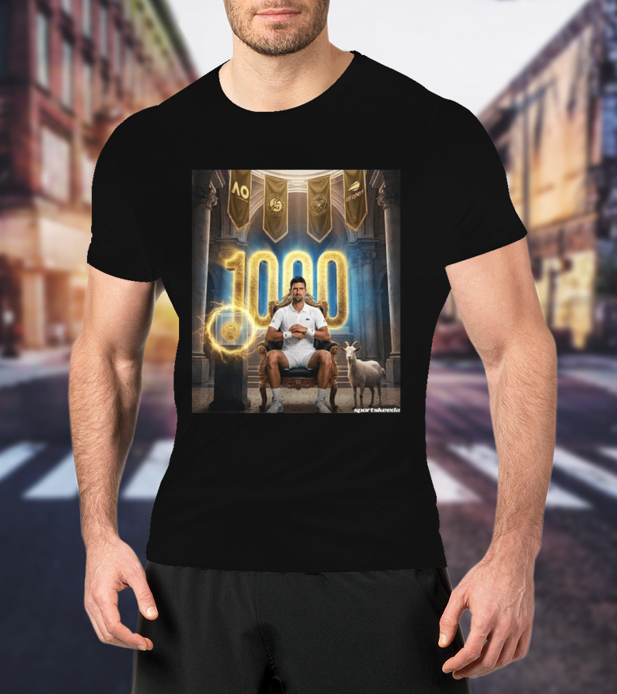 Novak Djokovic 1000 Weeks ATP Top 20 Tennis Player T-Shirt
