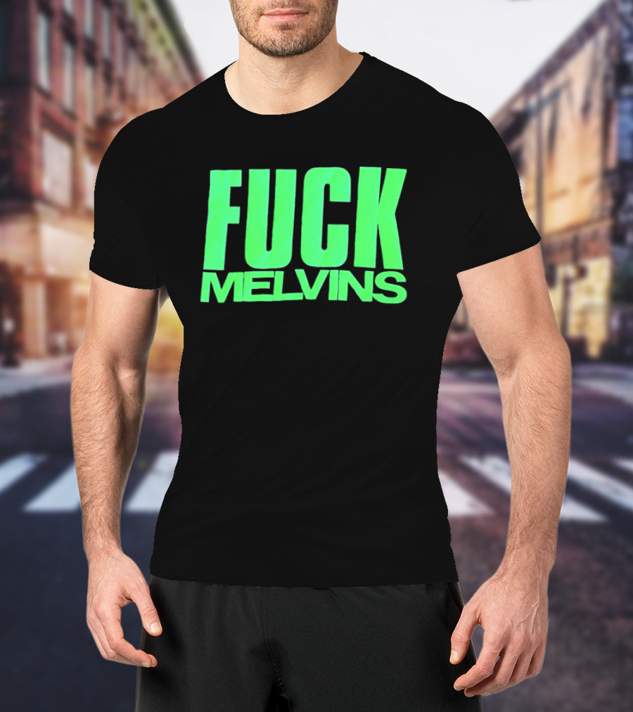 Fuck Melvins Bold Neon Green T-Shirt
