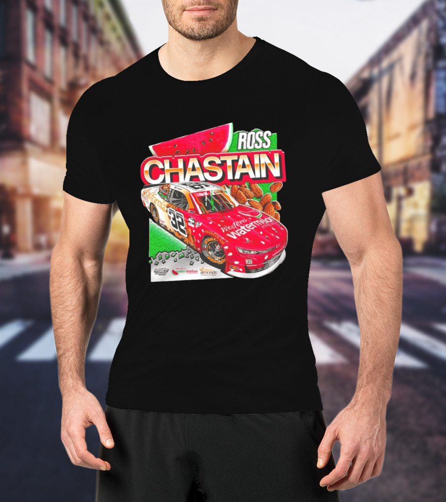 Ross Chastain 32 Western Watermelon California Almonds NASCAR Racing Car T-Shirt