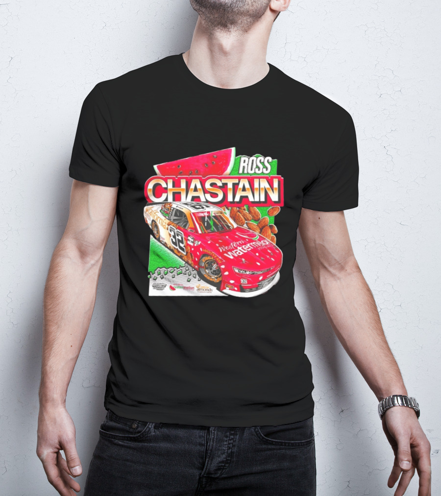 Ross Chastain 32 Western Watermelon California Almonds NASCAR Racing Car T-Shirt