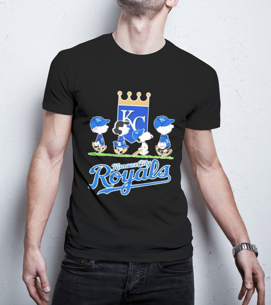 Kansas City Royals Peanuts Characters KC Classic Collaboration T-Shirt