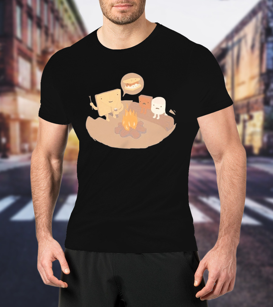 S'mores Characters Camping Fun Leo Dooley Lab Rats T-Shirt