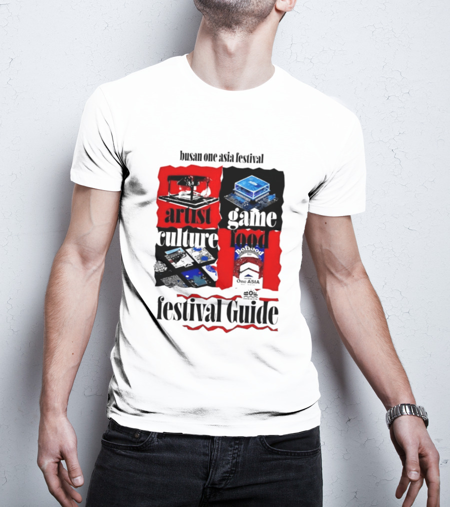 Busan One Asia Festival Artist Game Food Culture Festival Guide T-Shirt