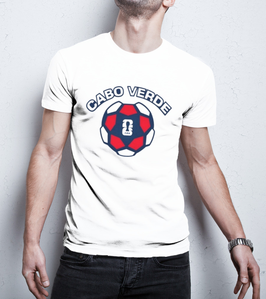 Cabo Verde 2026 Soccer Ball Emblem With Sports T-Shirt