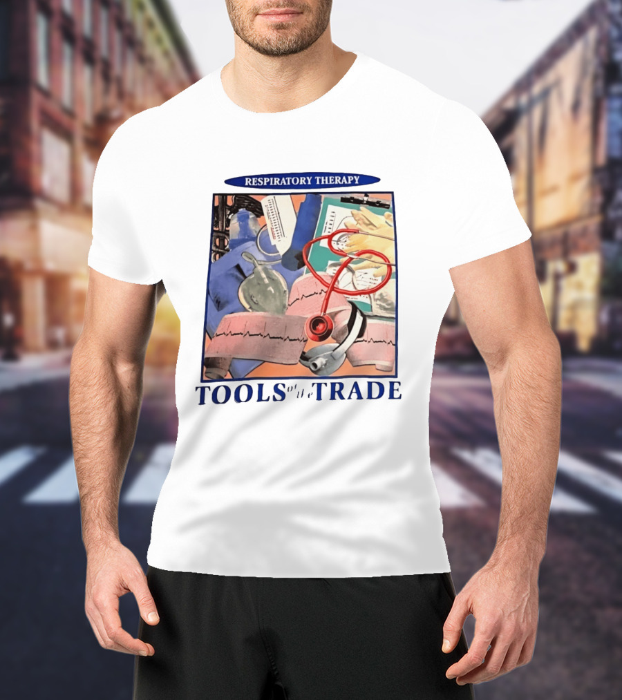 Respiratory Therapy Tools Stethoscope And Medical Instruments T-Shirt