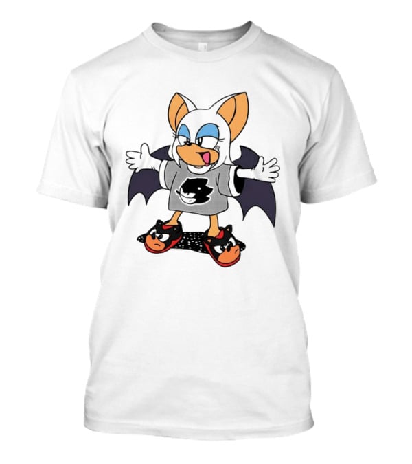 Rouge The Bat Wearing Shadow The Hedgehog Fan T-Shirt