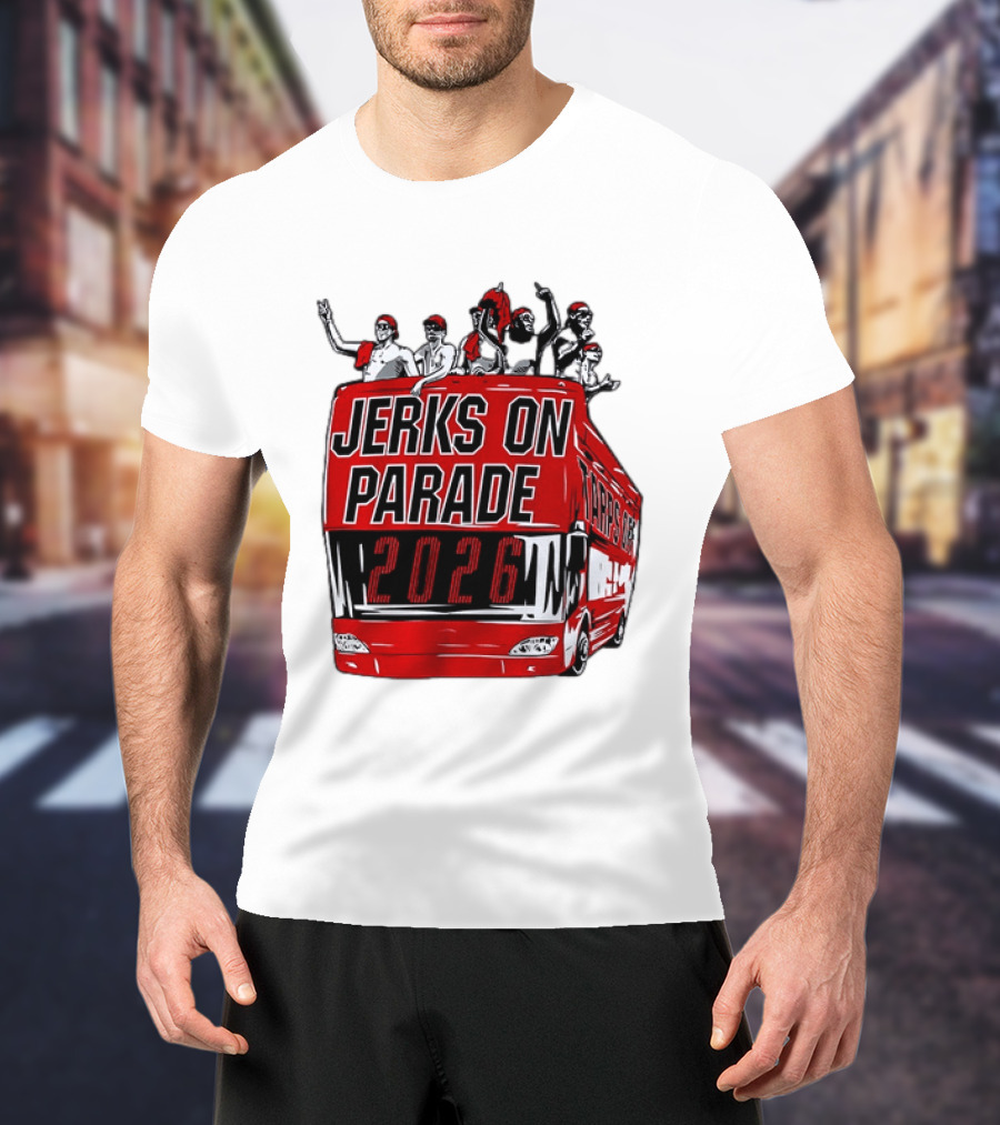 Jerks On Parade 2026 Carolina Hurricanes NHL Bus Fan Celebration T-Shirt