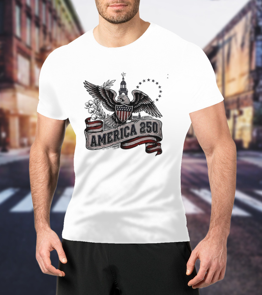 United States Eagle America 250 Est 1776 2026 Give Me Liberty Or Give Me Death T-Shirt
