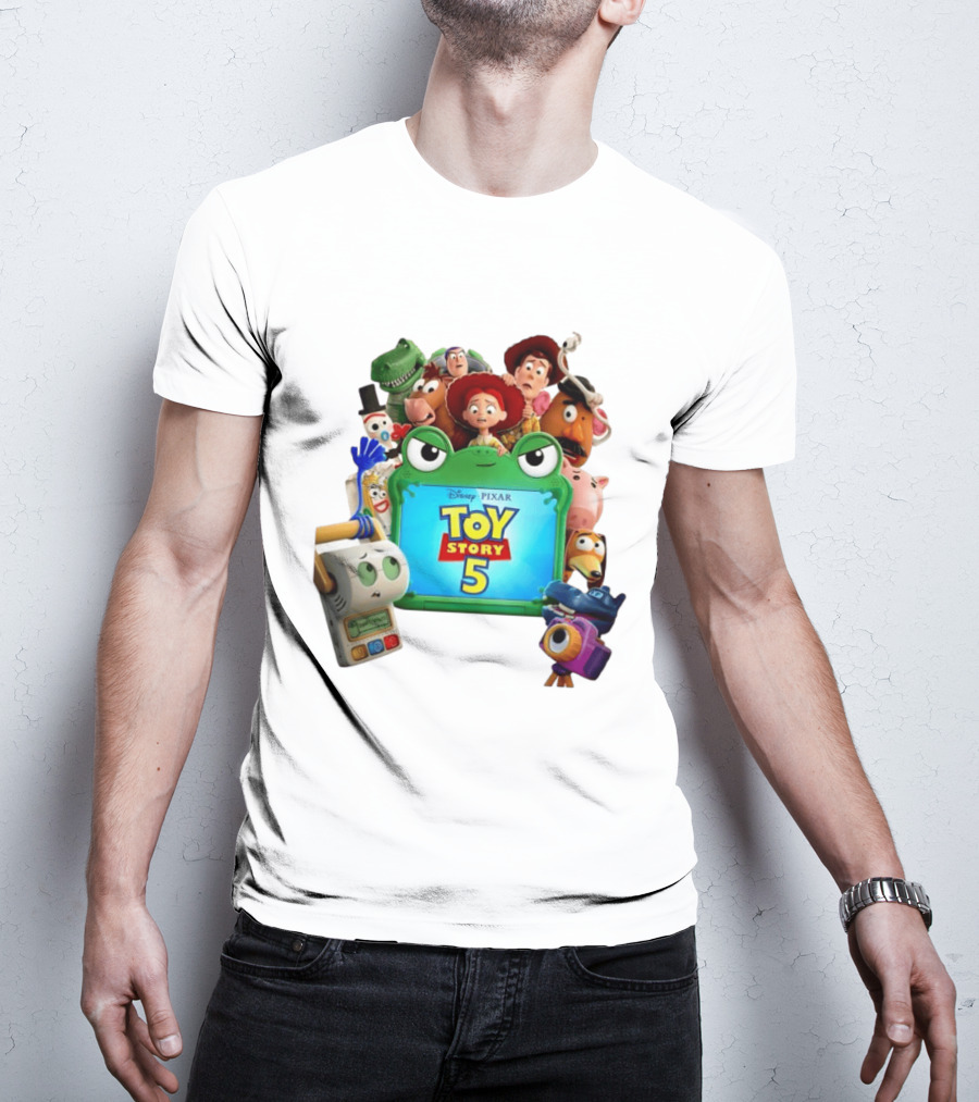 Woody Buzz Lightyear And Friends Toy Story 5 Disney Pixar Characters T-Shirt