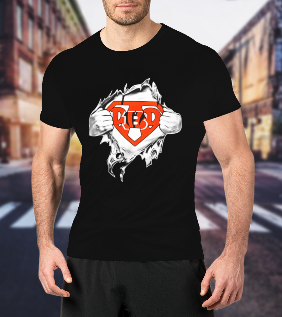 Cincinnati Reds Baseball MLB Super Dad Father's Day Hero Fan T-Shirt