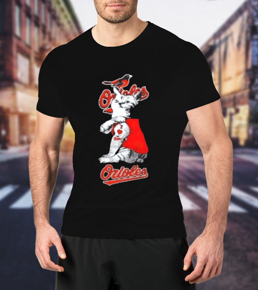 Orioles Cat Baltimore Baseball Orioles T-Shirt