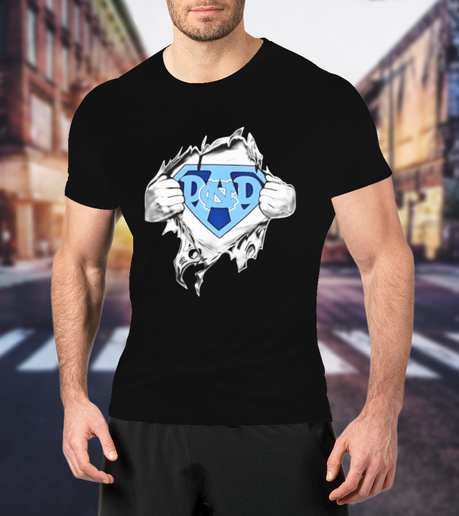 North Carolina Tar Heels NCAA Super Dad Happy Father's Day T-Shirt