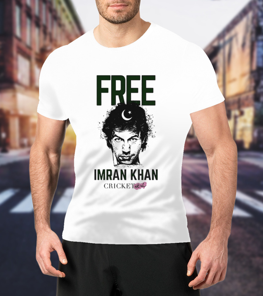 Free Imran Khan Cricket Protest Moon T-Shirt