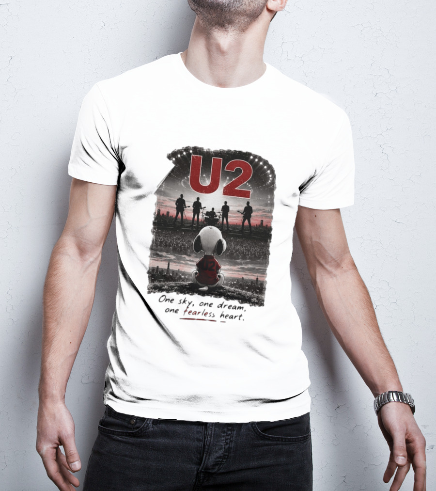 U2 Snoopy One Sky One Dream One Fearless Heart T-Shirt