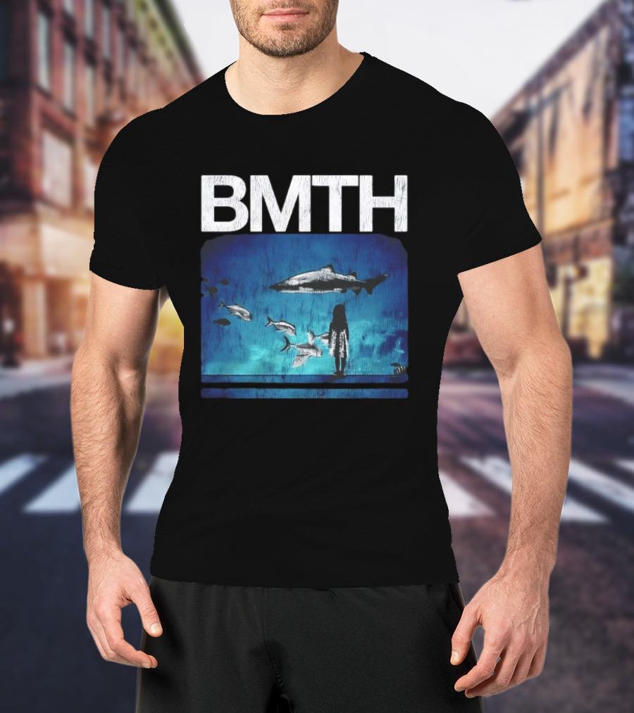 BMTH Bring Me The Horizon Ocean Scene With Sharks T-Shirt