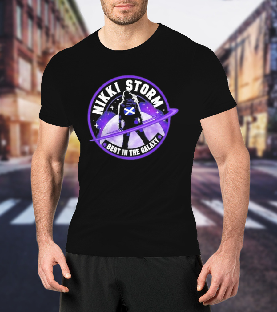 Nikki Storm Best In The Galaxy Scottish Emblem Space T-Shirt