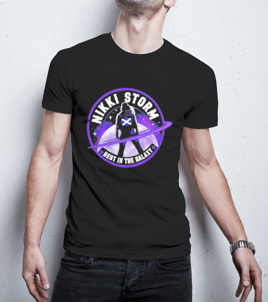 Nikki Storm Best In The Galaxy Scottish Emblem Space T-Shirt