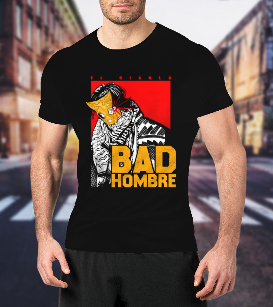 El Diablo Bad Hombre Mask Horror T-Shirt