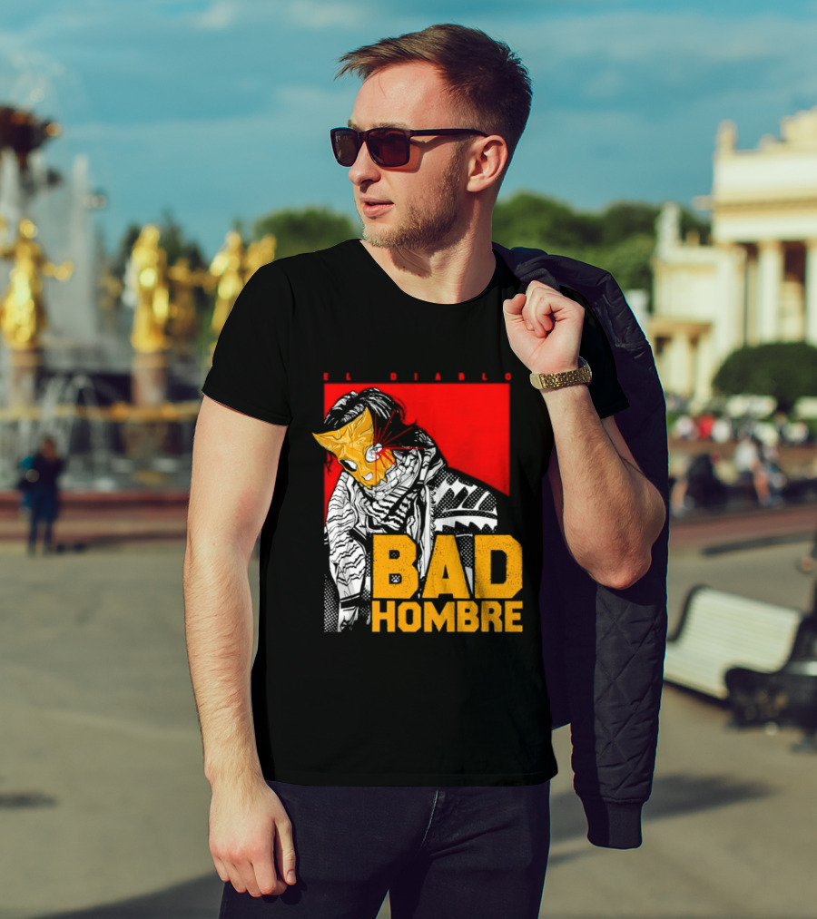 El Diablo Bad Hombre Mask Horror T-Shirt