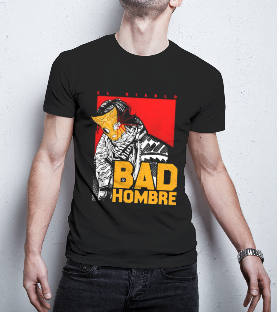 El Diablo Bad Hombre Mask Horror T-Shirt