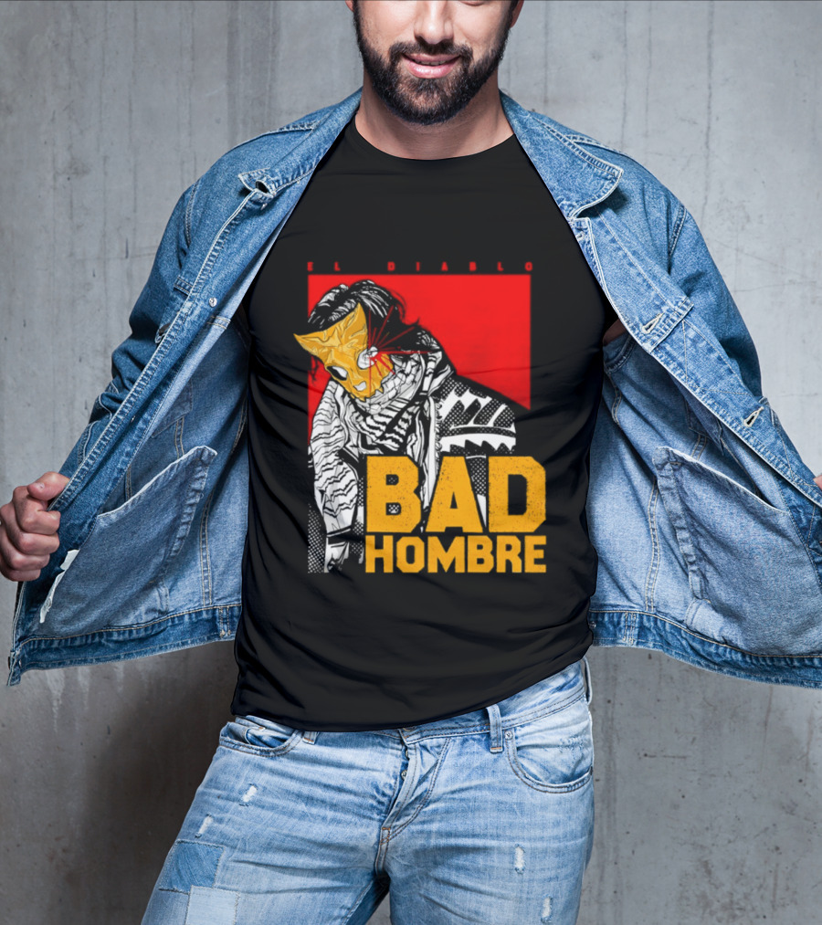 El Diablo Bad Hombre Mask Horror T-Shirt