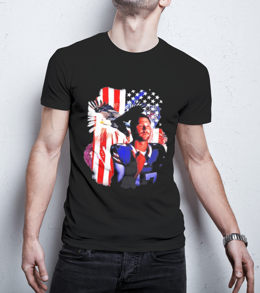 Josh Allen American Flag Eagle Patriots And Stars T-Shirt
