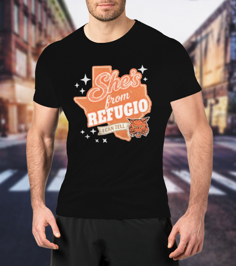 She's From Refugio I Can Tell Texas Wildcat Stars T-Shirt